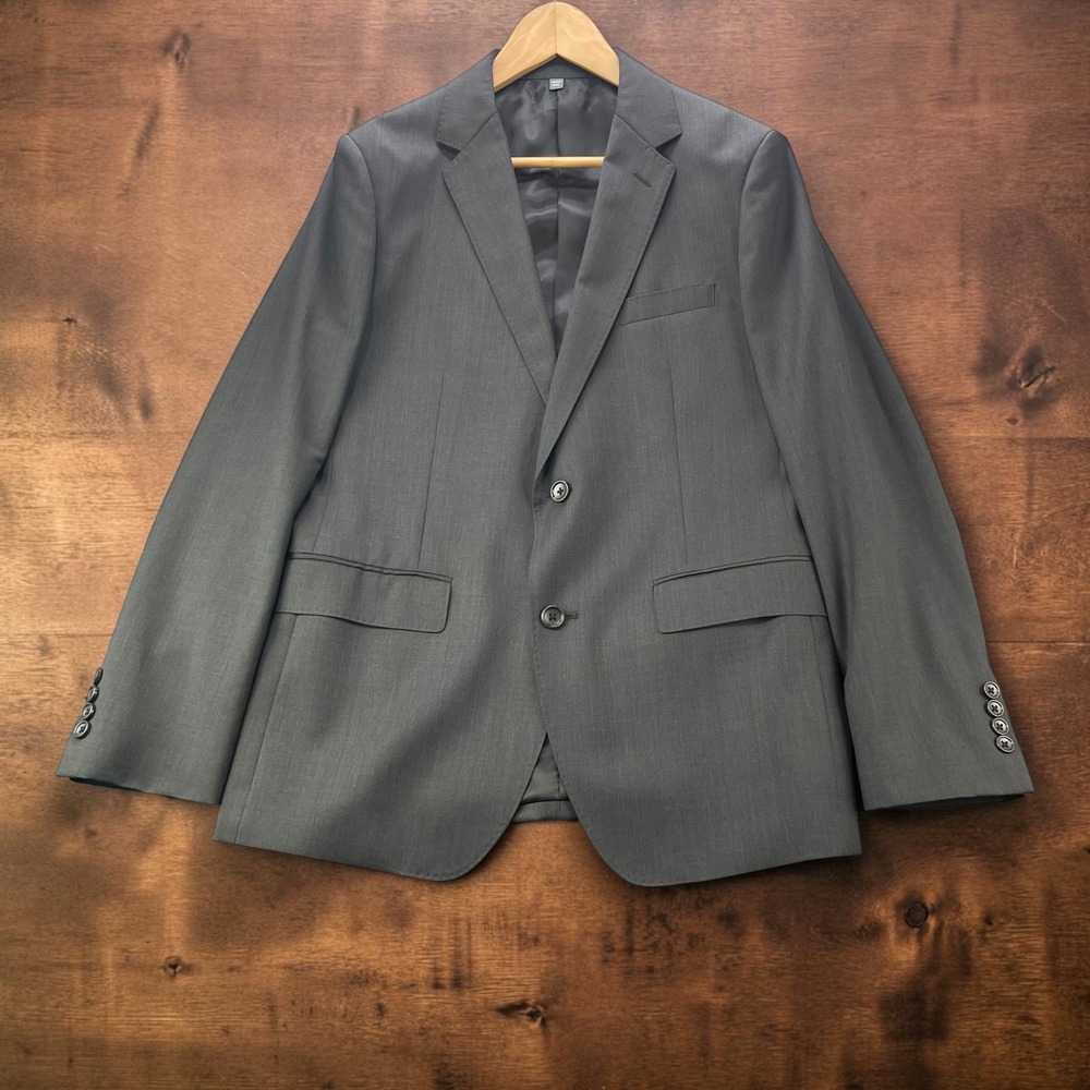 NEW Bonobos Slim Fit 40R Italian Wool Blazer Marzotto Charcoal Grey Suit Jacket